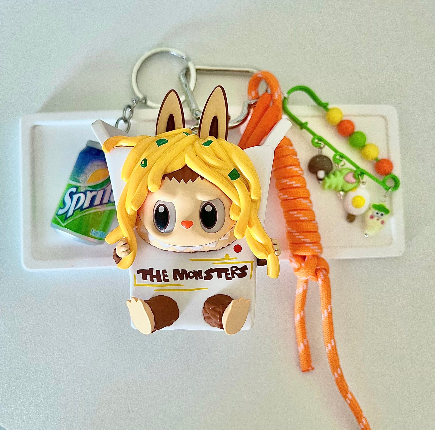 LABUBU Art Toy Bag Charm / Keychain - Handmade - One of a kind