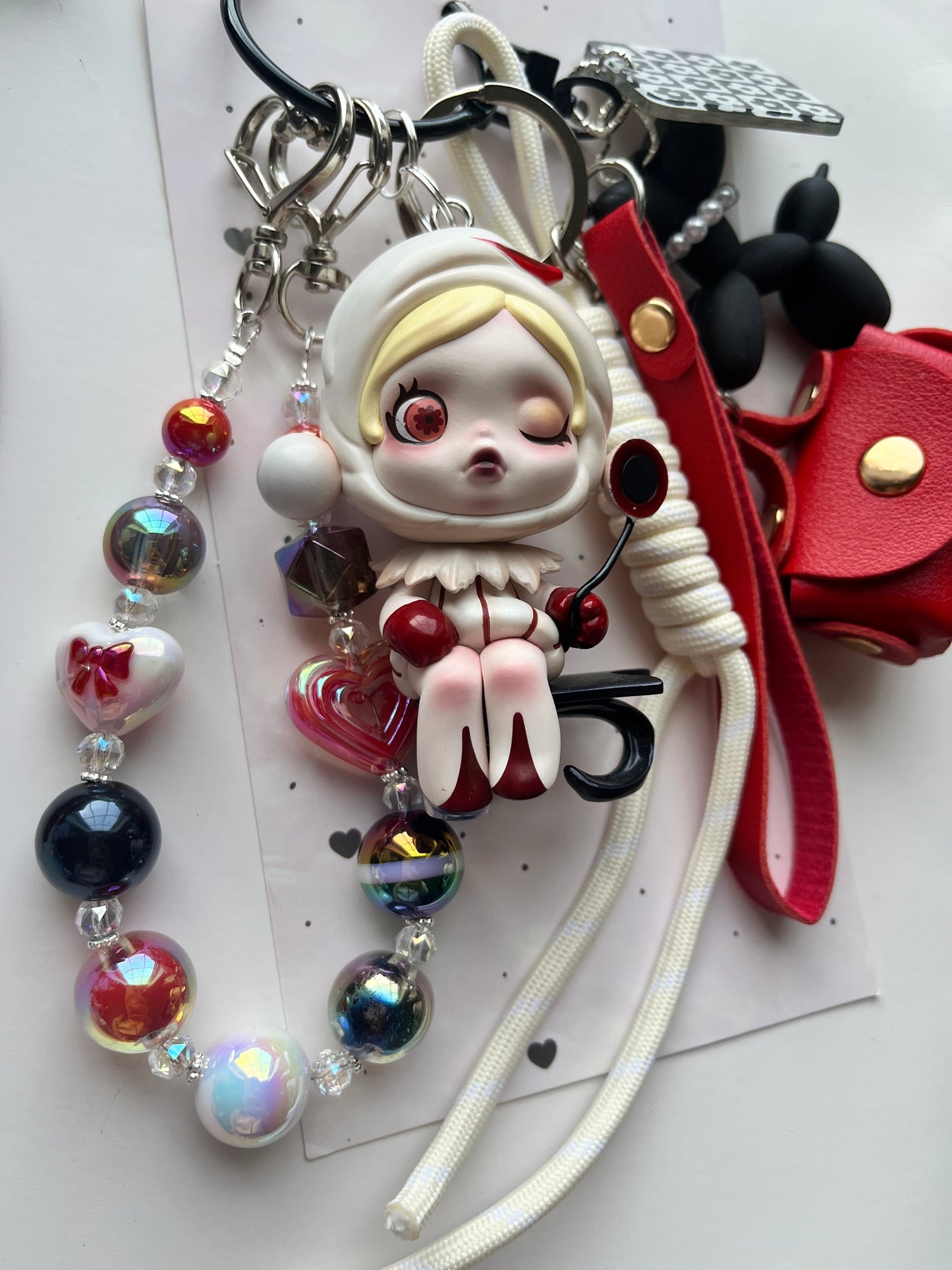 SKULLPANDA Art Toy Bag Charm / Keychain - Uniquely Made