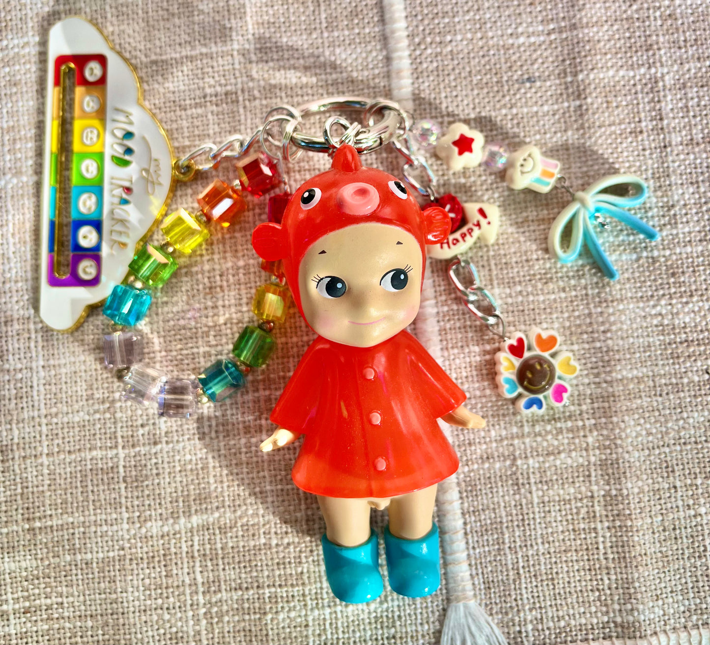 SONNY ANGEL Art Toy Keychain - Handmade - One of a Kind