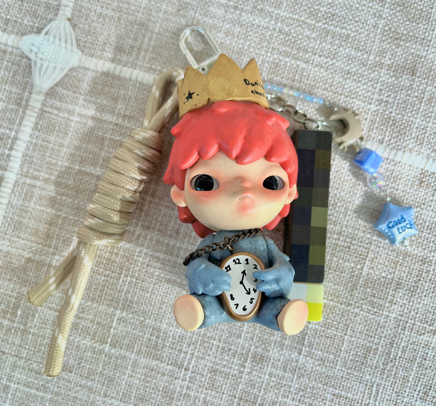 HIRONO Art Toy Bag Charm / Keychain - Handmade - One of a kind