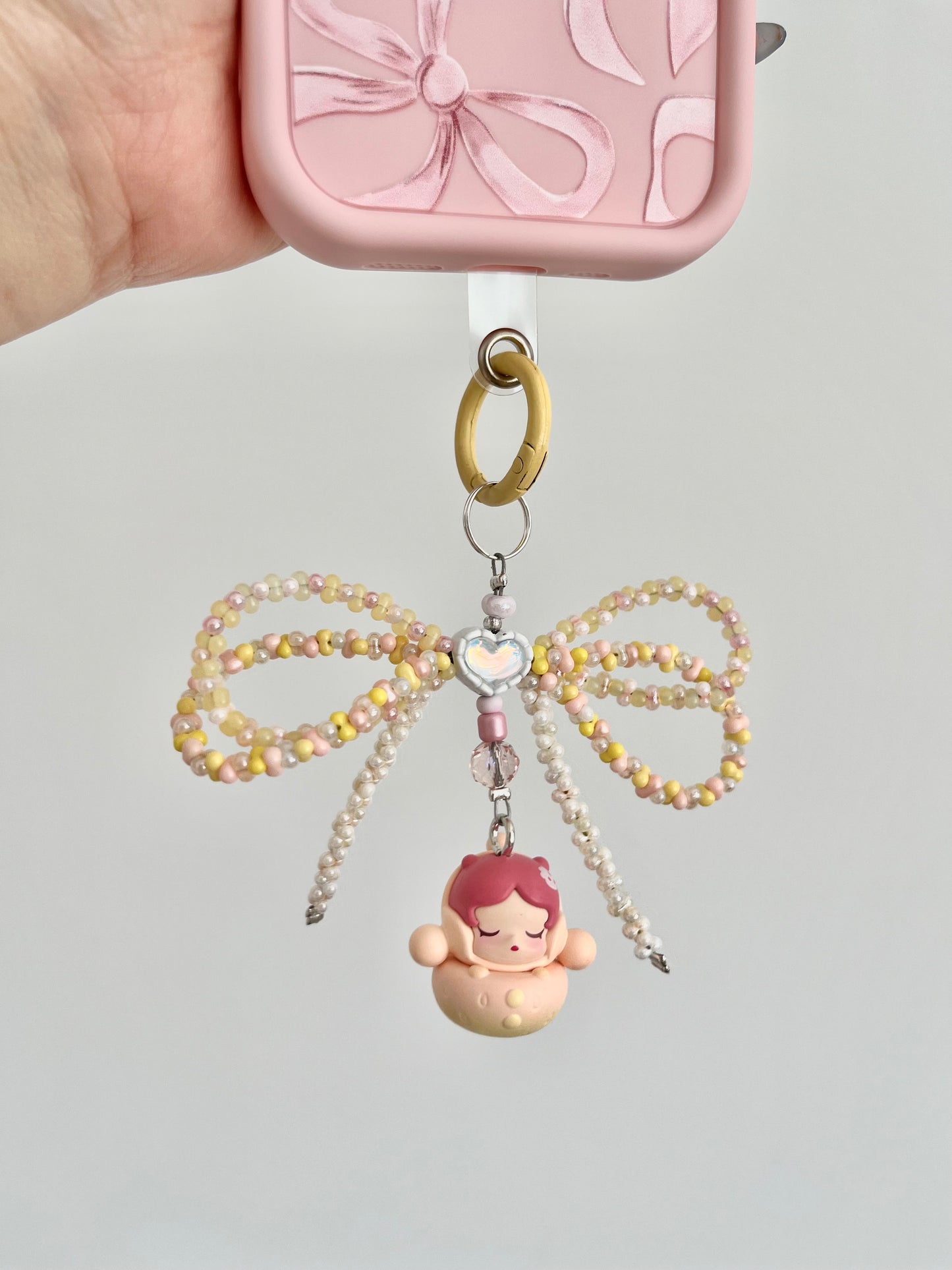 Pop Mart Pop Bean Phone Charm Chain / Keychain - Skullpanda, Molly, Dimoo - Handmade