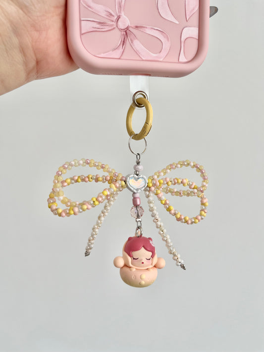 Pop Mart Pop Bean Phone Charm Chain / Keychain - Skullpanda, Molly, Dimoo - Handmade
