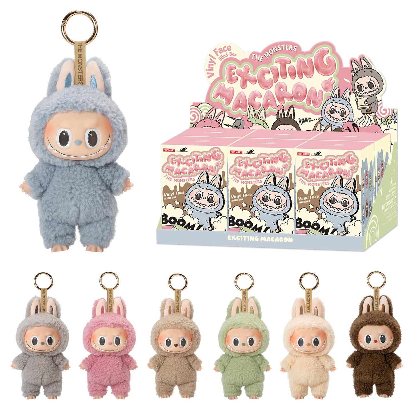 Customize Labubu Exciting Macaron Plush Pendant / Confirmed Blind Box