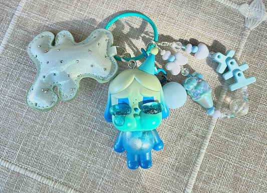 Crybaby Art Toy Bag Charm / Keychain - Handmade - One of a kind
