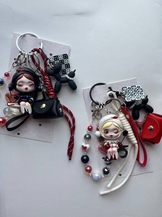 SKULLPANDA Art Toy Bag Charm / Keychain - Uniquely Made