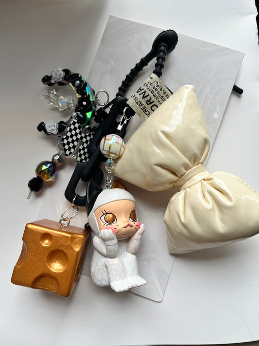 Custom Order for Kathrinna - Molly Cat Sculpture Bag Charm